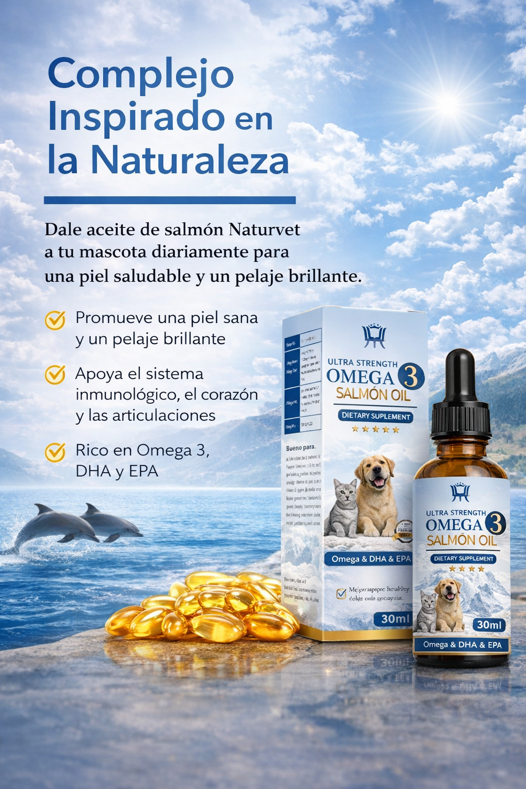 GLOWARY Ultra Strength Omega 3 Salmon Oil